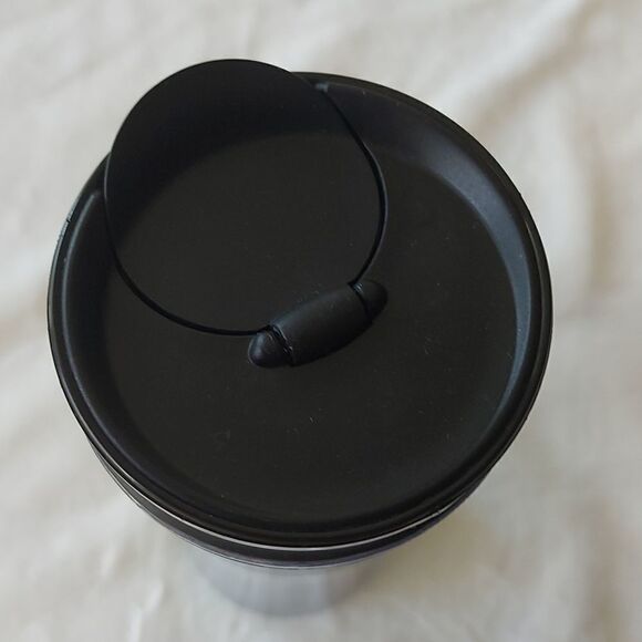 2011 Starbucks Green and Black Pattern Travel Mug - Picture 3 of 5